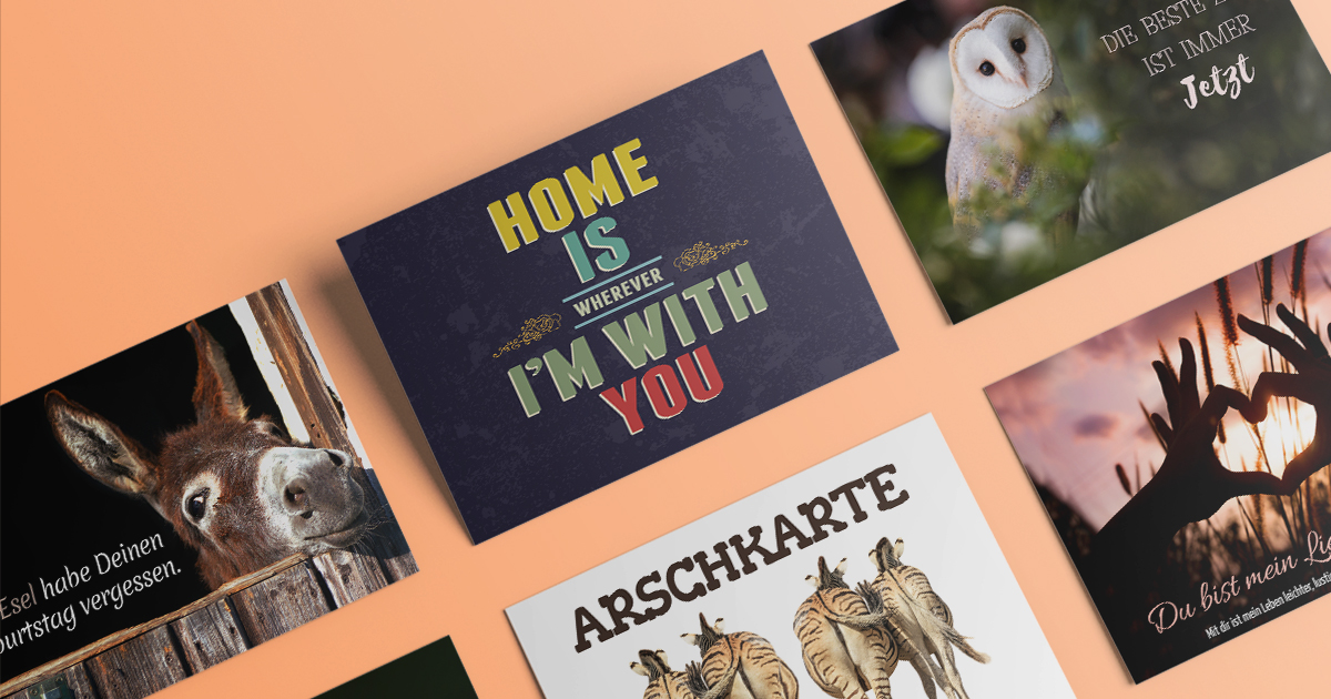 PostkartenMotive mit coolen Sprüchen