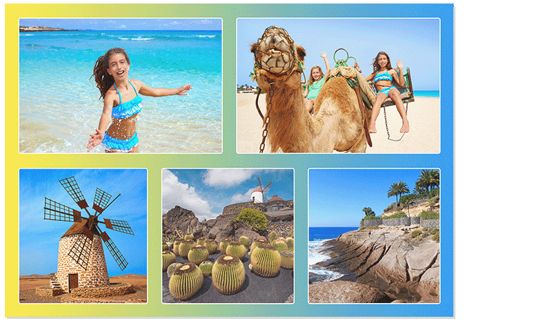 Jumbopostkarte Vorserseite mit eigenen Urlaubsbildern gestalten