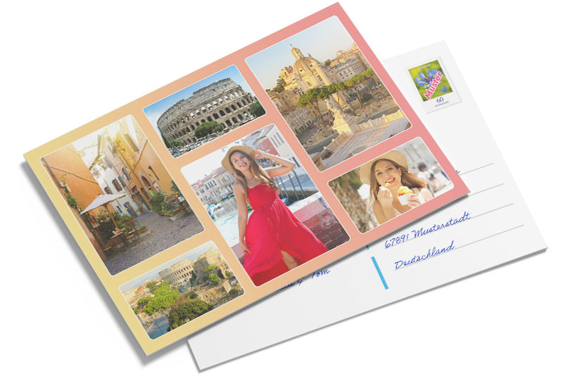 Urlaubsfotos als Postkarte versenden