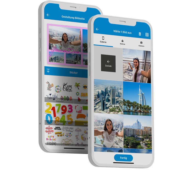 Echte Postkarten mit eigenen Fotos gestalten und verschicken.