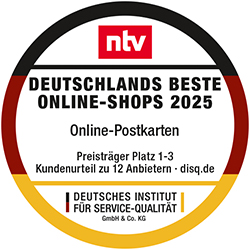 Siegel ntv disq Online-Postkarten Urlaubsgruss.com 2025