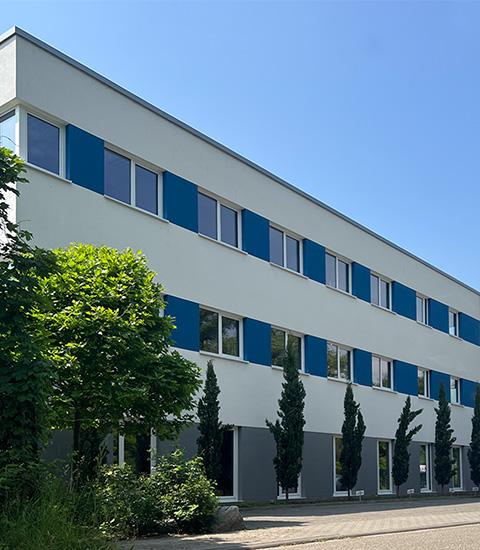 Ein Foto des Firmengebäudes von Urlaubsgruss.com am Standort Lampertheim