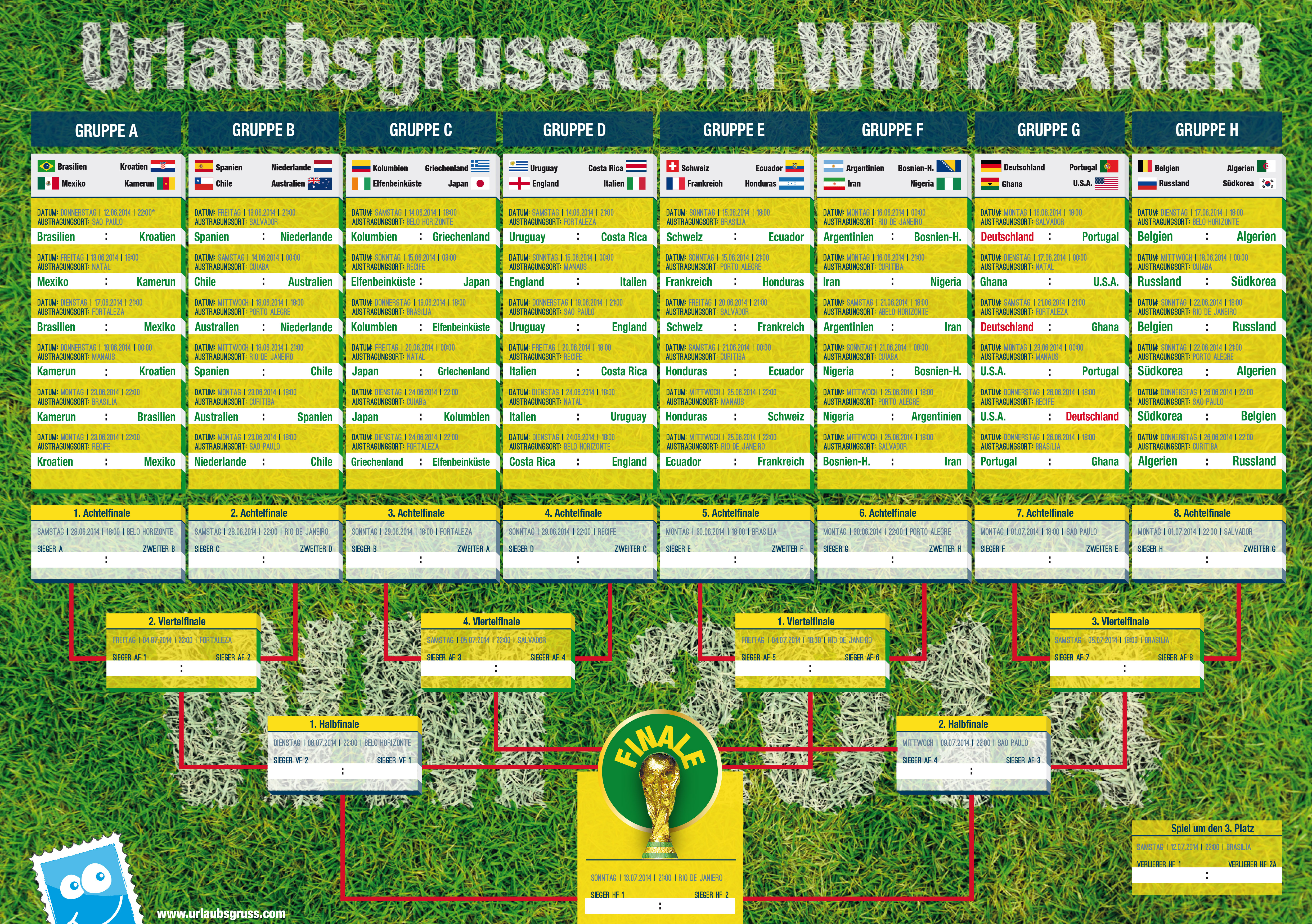 WM Spielplan